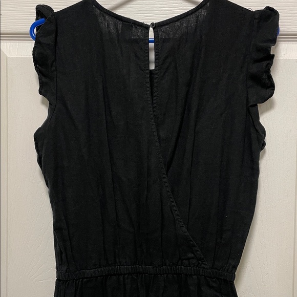 Old Navy | Black | Ruffle | Linen Blend |Sleeveless | Cropped | Romper  | Size S - Picture 8 of 16